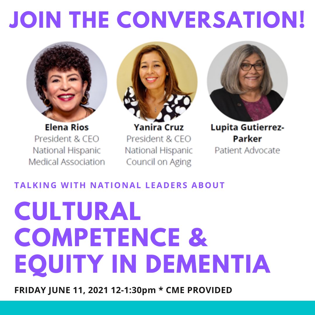 #Latinaleaders take the stage next Friday in our final webinar about #culturalcompetence #healthequity & #dementia hosted by @GW_BrainHealth & @ALZassociation partnering with @NHCOA & @NHMAmd Register here: alz-org.zoom.us/webinar/regist…
