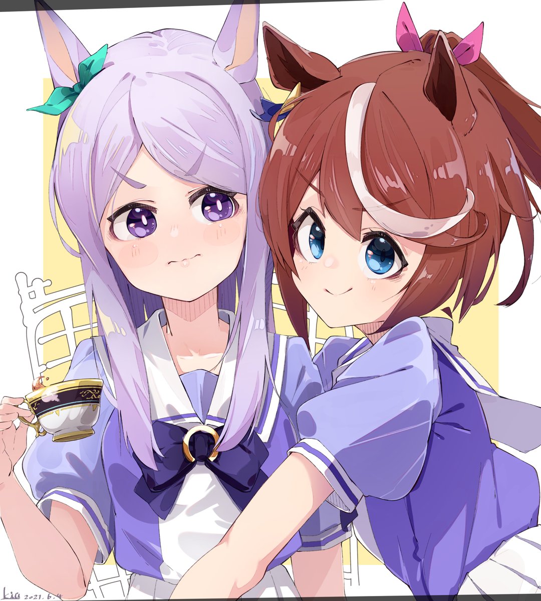 テイオーは写真撮るときっめちゃ顔近づけそうよなって
#ウマ娘プリティーダービー #ウマ娘 