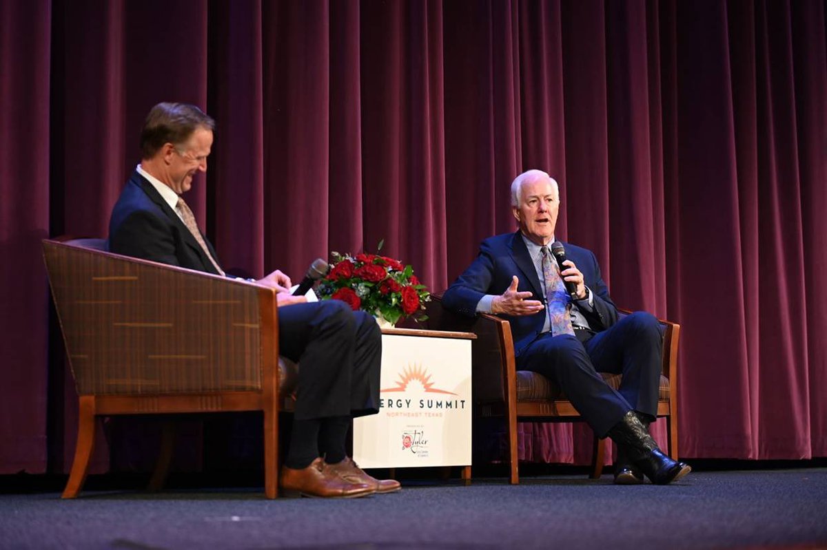 JohnCornyn's tweet photo. Thankful for the opportunity to speak at the @VisitTyler Energy Summit. Texas is a worldwide energy leader thanks to those in the room today. Our energy independence and innovation is more important than ever right now. https://t.co/sm5XMlDehm