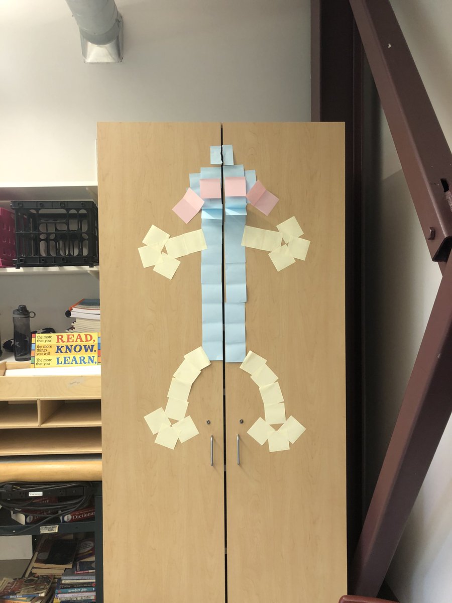 MoultroupHDMS's tweet photo. I is for Imagine! 6th grade Post-It designs and sculptures. #HDMSpride https://t.co/LW3WHXhuCh