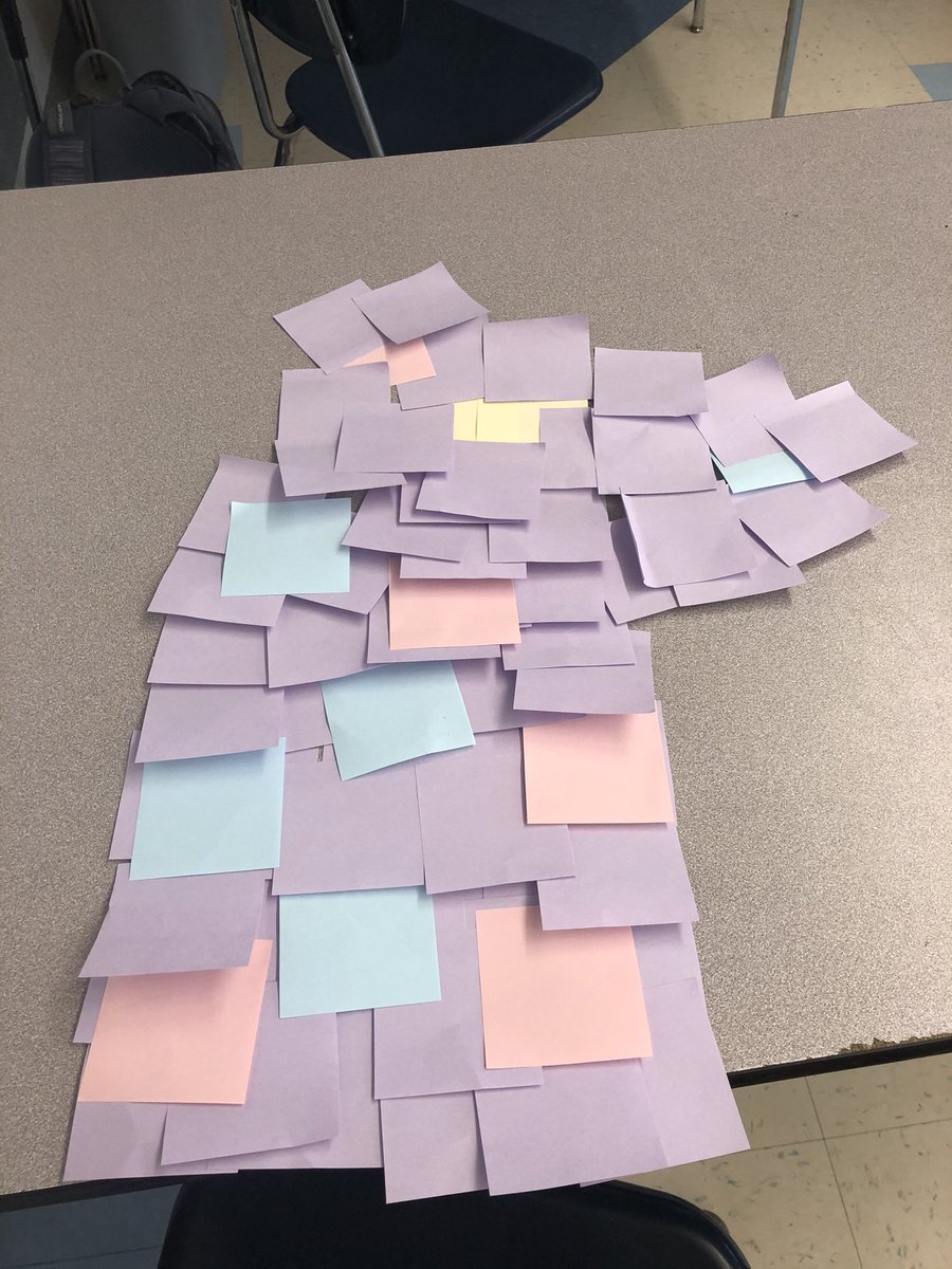 MoultroupHDMS's tweet photo. I is for Imagine! 6th grade Post-It designs and sculptures. #HDMSpride https://t.co/LW3WHXhuCh