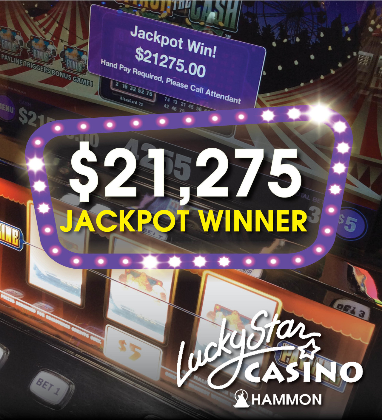 Lucky Star Casino on Twitter "Happy winnings in Hammon! 🤩 Jackpot 