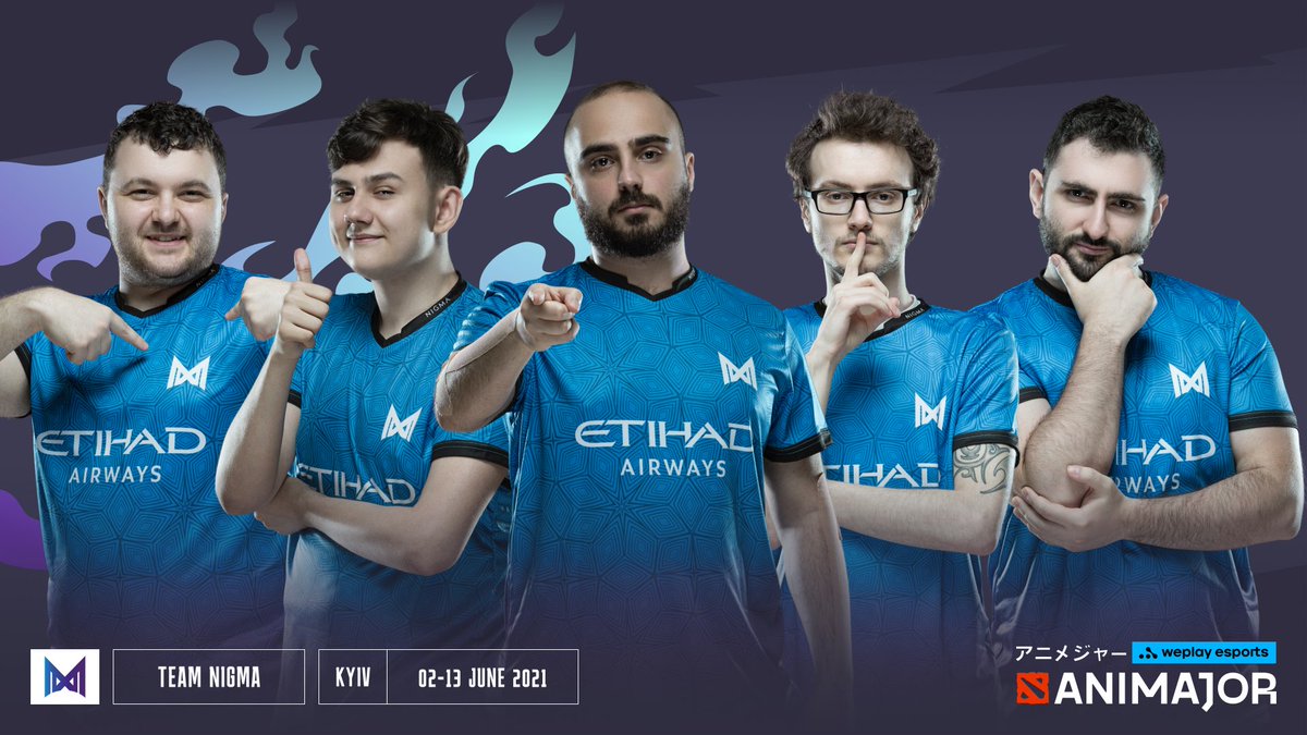 WePlay_Studios's tweet photo. Congratulations @TeamNigma for qualifying for the Group Stage! 💜💙
#WePlayAniMajor #AniMajor https://t.co/sxh9iIoezK