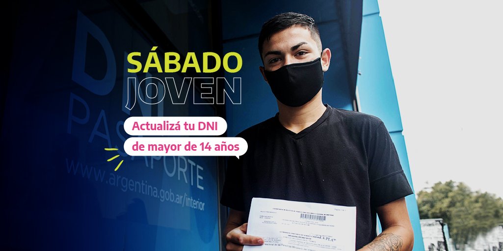 renaper_ar's tweet photo. Más de 350.000 personas actualizaron su DNI de mayor de 14 años desde que empezó el programa Sábado joven. Desde febrero, nuestros centros de documentación están abiertos los sábados para la atención exclusiva de este trámite. 

#IdentidadParaTodxs https://t.co/0KlEj3rlMd