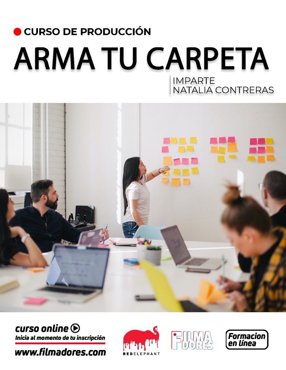 Nuestra Directora de desarrollo y producción en @RedElephantFilms te enseñará desde 0 cómo armar tu primera carpeta de producción en este nuevo Taller en línea aquí en <a href="/Filmadores/">Filmadores</a>: filmadores.com/cursos/curso-d…