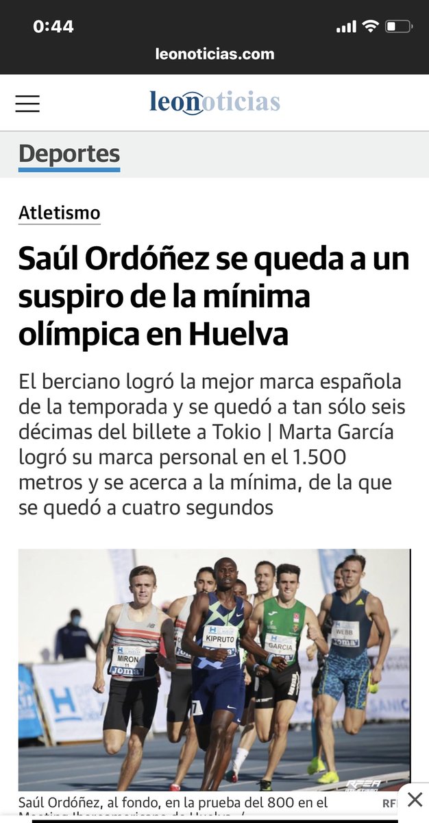 El medio fondo del Meeting de Huelva dominado por los atletas @suliarrak <a href="/1994Nassim/">Nassim Hassaous Garcia</a> @MartaGGMA pero entrenando en Valladolid. 

Por algo será 

Así la prensa de León

<a href="/atletismoRFEA/">atletismoRFEA</a>