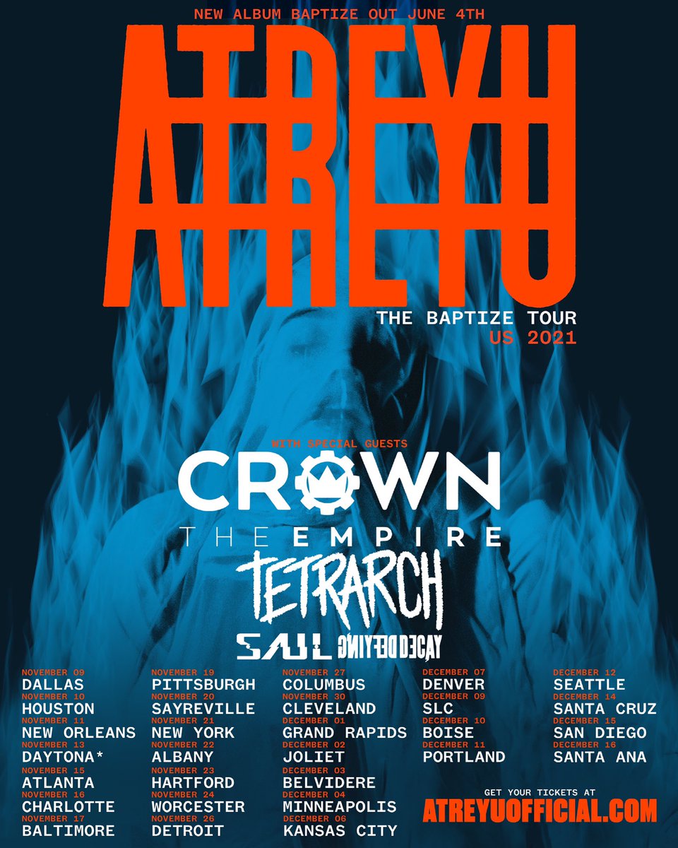 We’re back baby!  Supporting <a href="/atreyuofficial/">Atreyu</a> the end of this year!  Let’s go!!! Tickets on sale at crowntheempire.net/tour