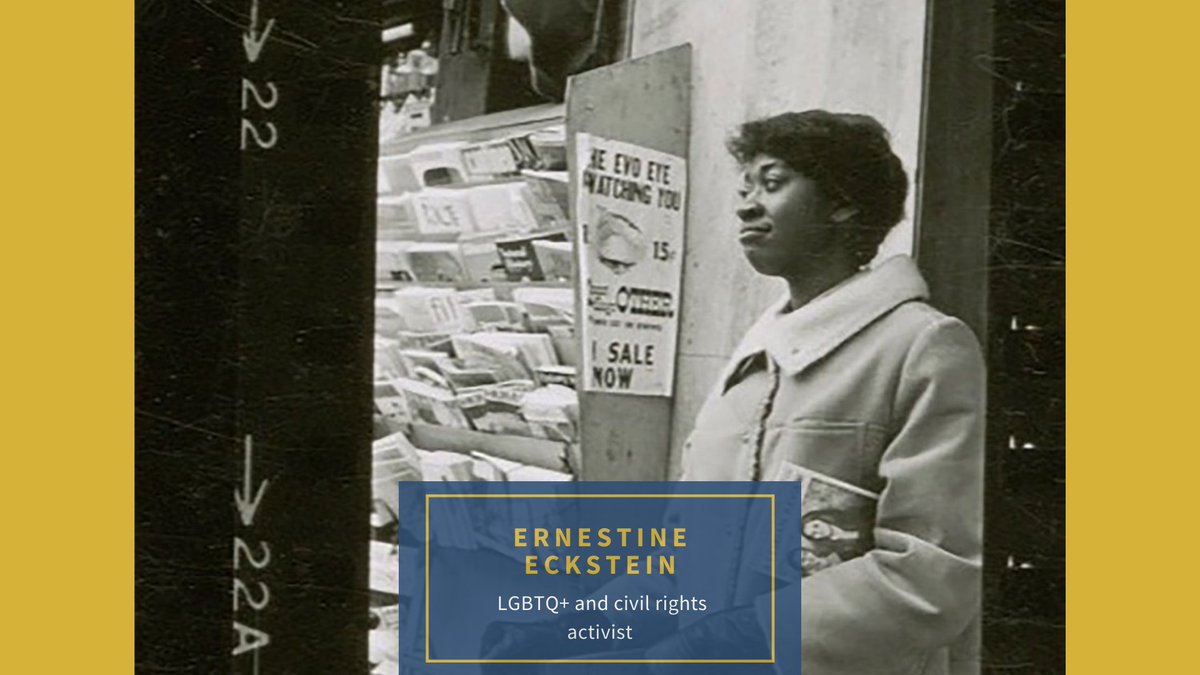 WOCThrive #ThrowbackThursday!

HAPPY PRIDE MONTH!

Eckstein was a leader in the New York chapter of Daughters of Bilitis, the first lesbian civil and political rights organization in the United States.