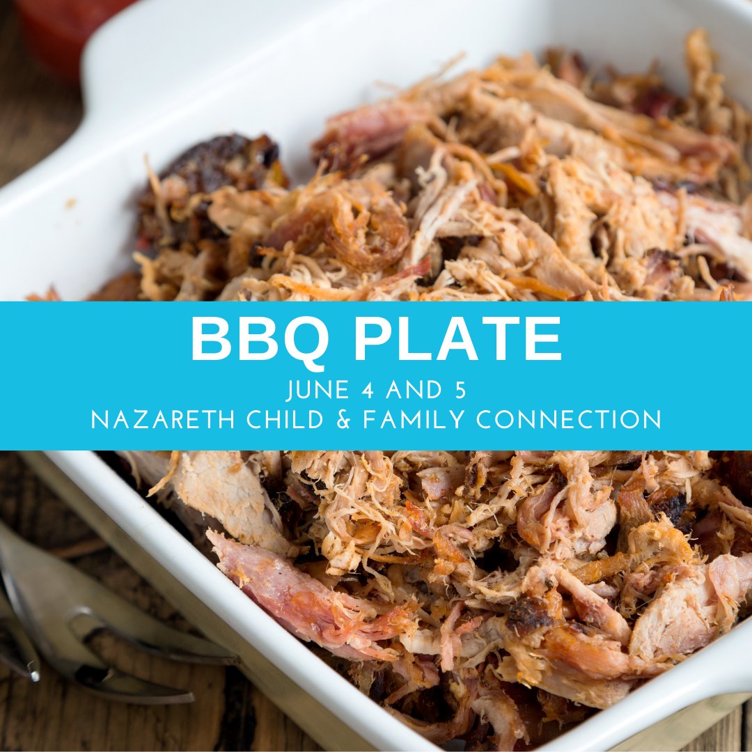 NazChildFamily's tweet photo. There are still some tickets left for BBQ plates Friday and Saturday - order them now for pickup anytime between 11 and 4pm on both days.

Purchase here: https://t.co/yBifvu5pdI or by texting 'BBQ4Naz' to 72572.

#ConnectWithNaz https://t.co/6m6qMv1due