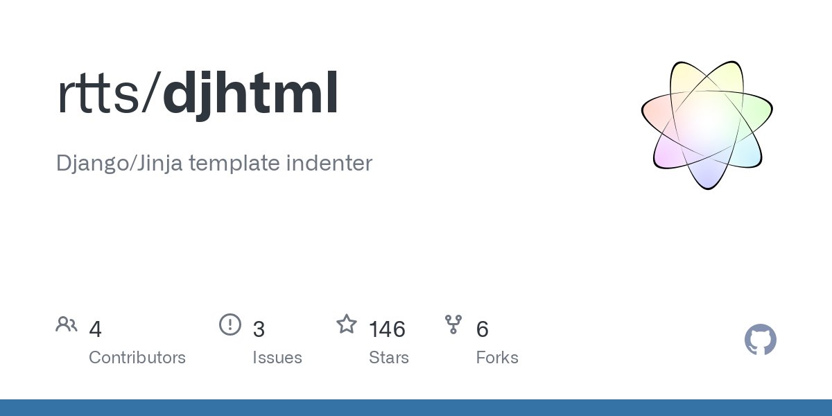 djangonewsbot's tweet image. [Projects] rtts/djhtml: Django template indenter

Think Black autoformatting, but for Django Templates. (You won&apos;t want to miss out on this.) #djangonews

github.com/rtts/djhtml/