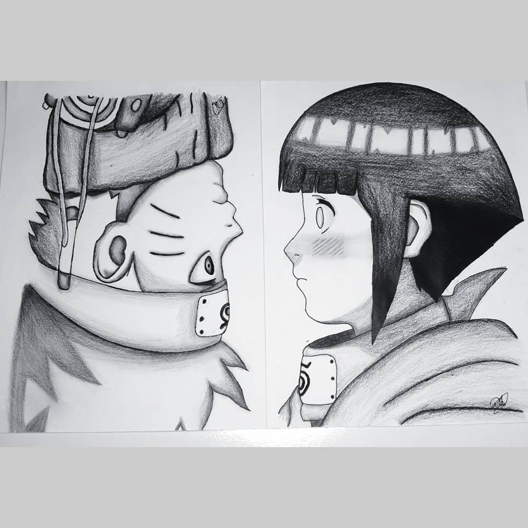 COMO DESENHAR NARUTO E HINATA - PASSO A PASSO 