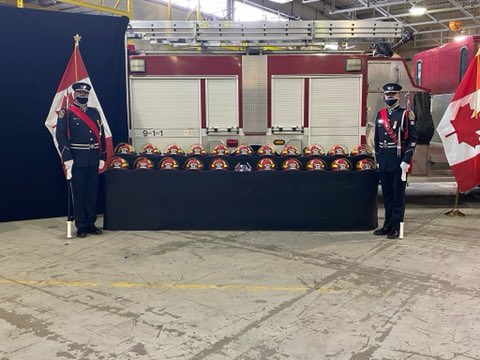 BfesGuard's tweet image. BFES Grad 2021 marked a significant event.The 20yr anniversary of 9/11 &amp;amp; the departments designation badge number surpassing 911. In Honour of those fdny &amp;amp; EMS members that gave the ultimate sacrifice,we remember them. @BramptonFireES @BfesGuard @ChiefBoyes @PL416 #neverforget