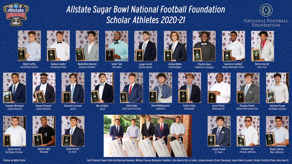 NFFNetwork's tweet photo. Working back towards normal, the NFF @SugarBowlNola Chapter created a graphic to honor its 2020-21 scholar-athletes, forgoing a traditional group photo.

One of the most robust chapters, $60,000 was awarded &amp; 31 student-athletes honored.

https://t.co/ykz8pBF73b https://t.co/S7sgFLWSND