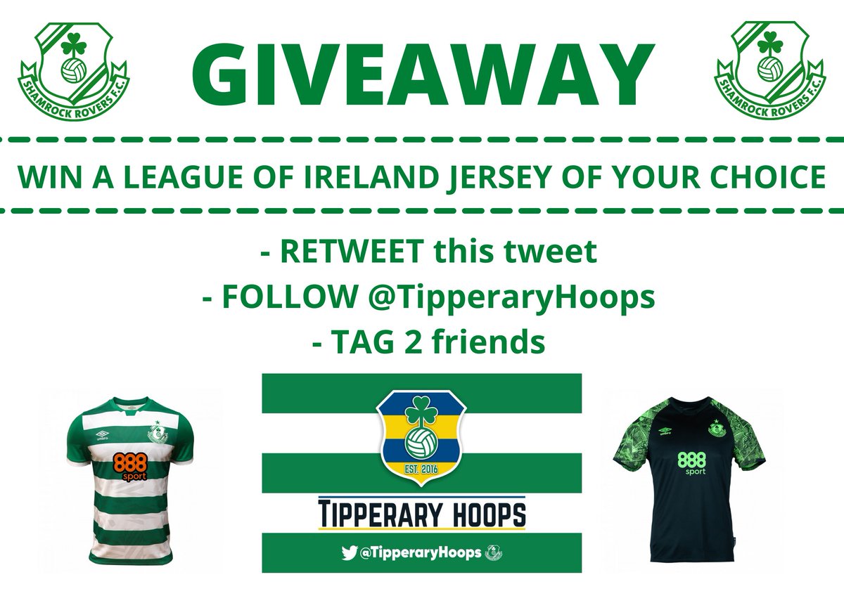 🚨 𝐆𝐈𝐕𝐄𝐀𝐖𝐀𝐘 🚨

Follow the instructions below to be in with a chance of winning a League of Ireland jersey of your choice 👇

- RETWEET this tweet 
- FOLLOW <a href="/TipperaryHoops/">Tipperary Hoops</a> 
- TAG 2 friends

(Winner will be announced 10am Friday 11th June).

#Rovers2021 | #WeAreRovers