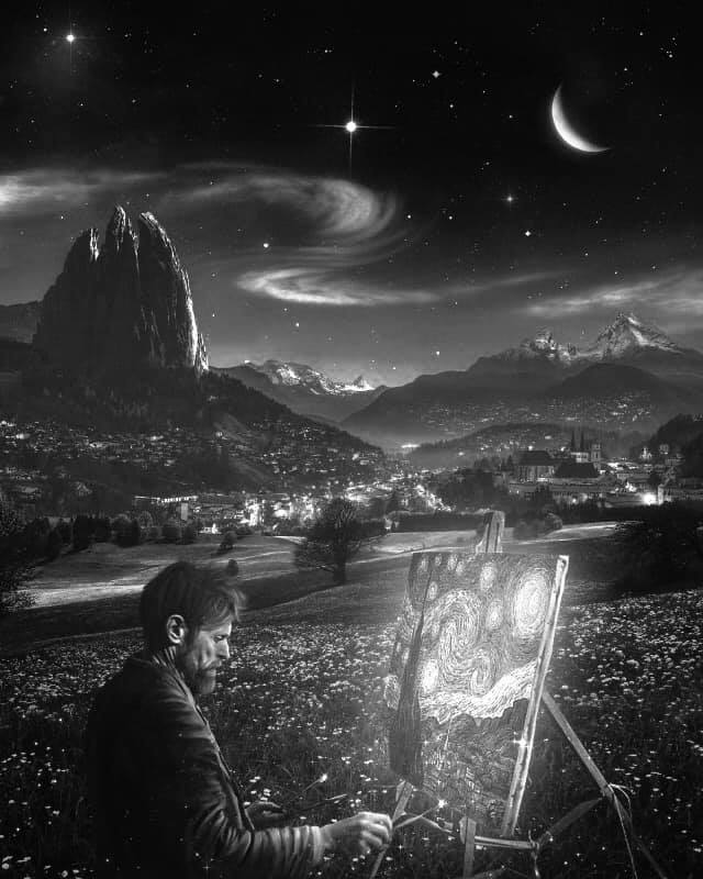 🖌️Paint Me in Dreams🎨by Giovanni Roman🖌️#VincentVanGogh #StarryStarryNight #Painting