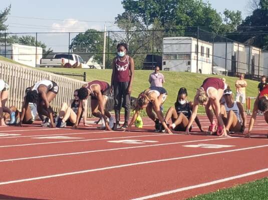 Molinetrack's tweet photo. Holmes and Lamphier 2 &amp; 3 in the 100 hurdles with strong runs. Holmes advances to state! https://t.co/4ho67udboe