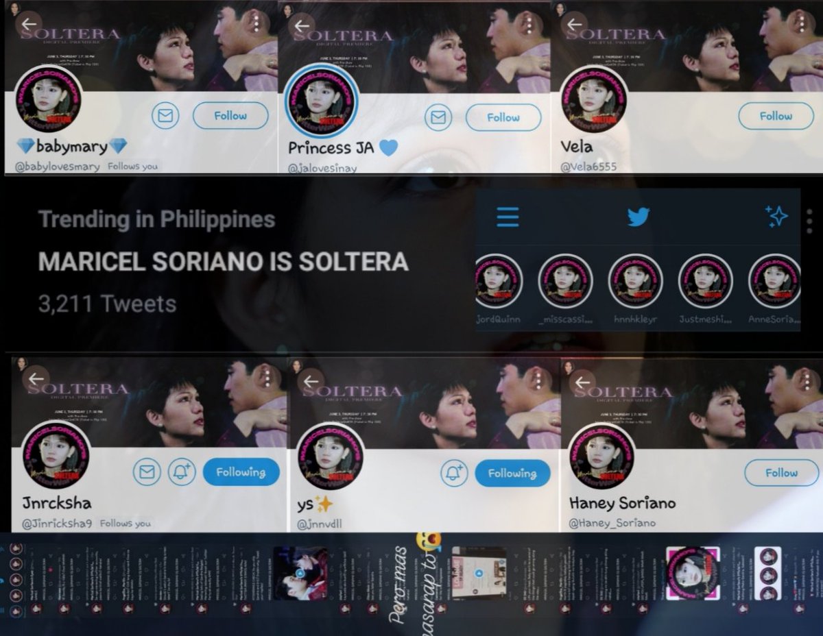 uncrownedquiin's tweet photo. This is when twitter MARICELIANS UNITE. Maricelian as a whole ๐ One of the greatest things to remember for Maricel Soriano's 50th GOLDEN Anniversary Celebration thru the premiere of Soltera which was very successful last night.
MARICEL SORIANO IS SOLTERA
#SolteraRestored https://t.co/L1OjRROwQJ