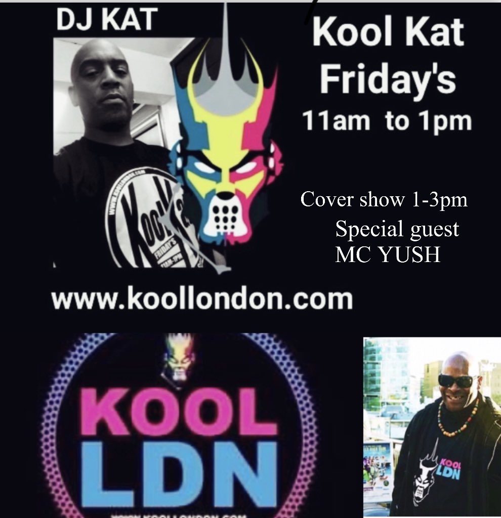 Kool Kat Fridays 4 hour jungle special 11am-3pm Koollondon.com with special guest Mc Yush @koollondon <a href="/toffo5/">Ian Thomas</a> @emmarippingham <a href="/DjTonyCLondon/">𝕋𝕆ℕ𝕐 ℂ Underground Bass</a> <a href="/ChrissysRants/">Chrissy Lady Ditty ♐️♀️⛎️🇩🇰🎶❤️</a> @chelseagirl72 @BennyVDC <a href="/clemy123isme/">CLEMY</a> <a href="/ReeceDanns/">Modernista</a>