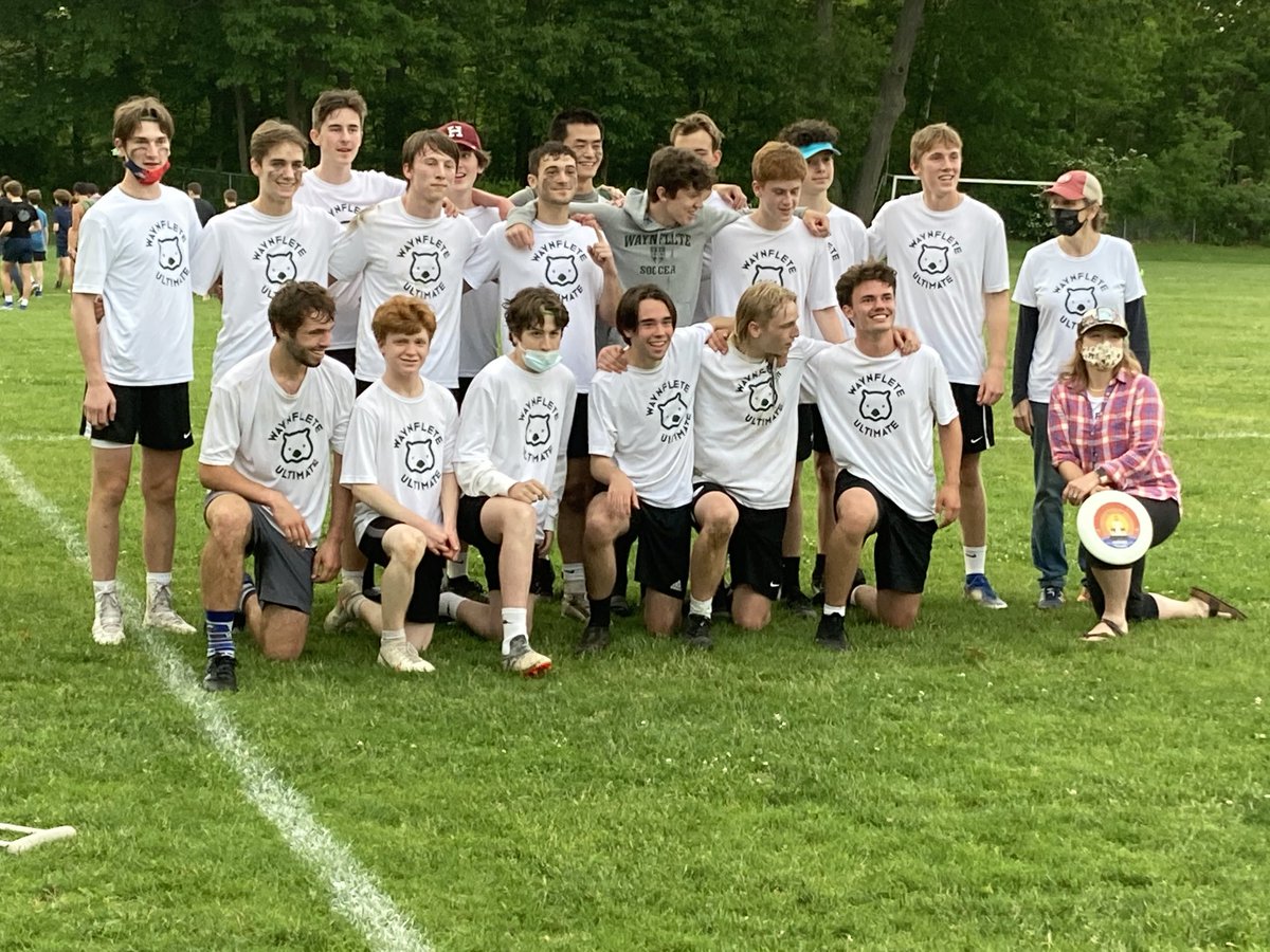 Congratulations Waynflete wombats Ultimate Frisbee team. Maine Ultimate Boys B division champions