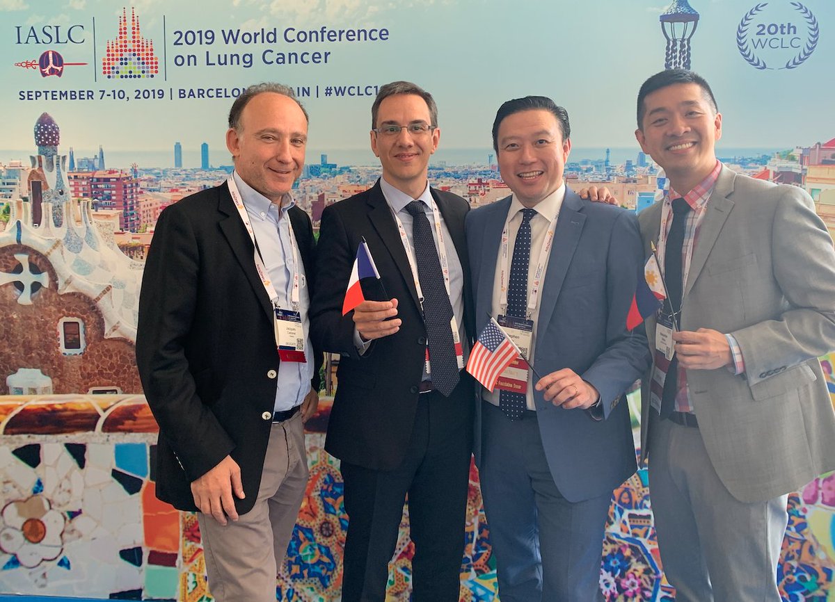 StephenVLiu's tweet photo. As virtual #ASCO21 launches, I'm reminded of the value of in-person meetings. While reviewing the data can easily be done virtually, it's off-the-cuff meetings where collaboration is born. Like this meeting at #WCLC19 that led to the eNRGy1 registry, just published in #JCO! https://t.co/rcNLOmzOeK