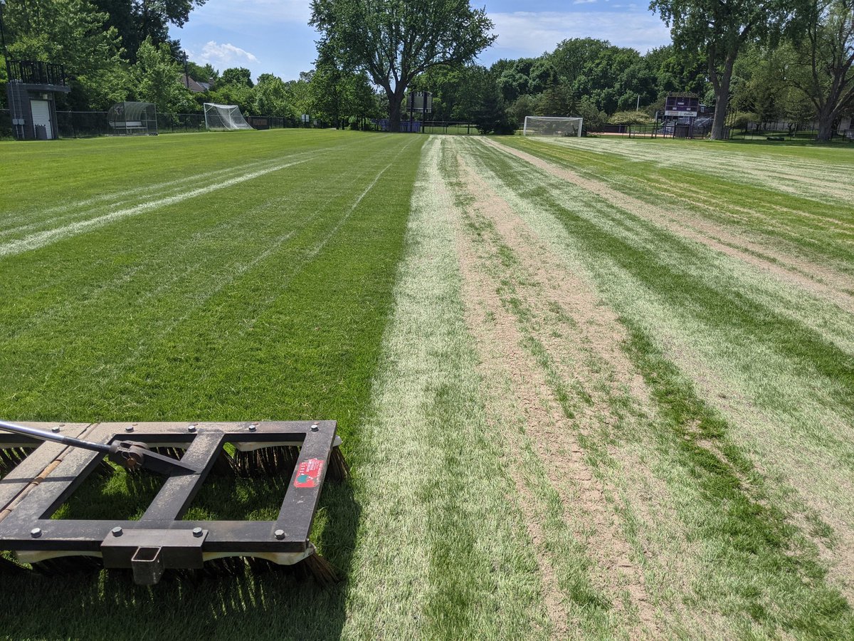 MSC_Sportsturf's tweet photo. Finished off our field work with a topdressing and brushing. #mpstma #mniaaa #masms #waabo #mnsodco https://t.co/DqHclK9XCn