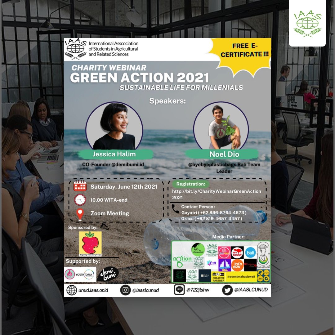 iaaslculm's tweet photo. 🌱GREEN ACTION CHARITY WEBINAR 2021 : OPEN REGISTRATION🌱

Hallo #IAASers!
We proudly  present a Green Action charity webinar that focuses on discussion around nature preservation, with outstanding speakers.

This extraordinary opportunity will be presented by experienced https://t.co/DllgJGgZUE