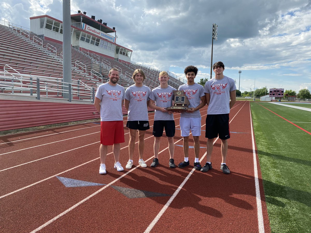 sheaschrader's tweet image. The Webb City boys track &amp;amp; field team has made history, capturing the program’s first ever state title. 

Hear from the team about their victory tonight at 10, only on Action 12 News!

@WebbCitySchools @wcxctf @DustinMillerTri