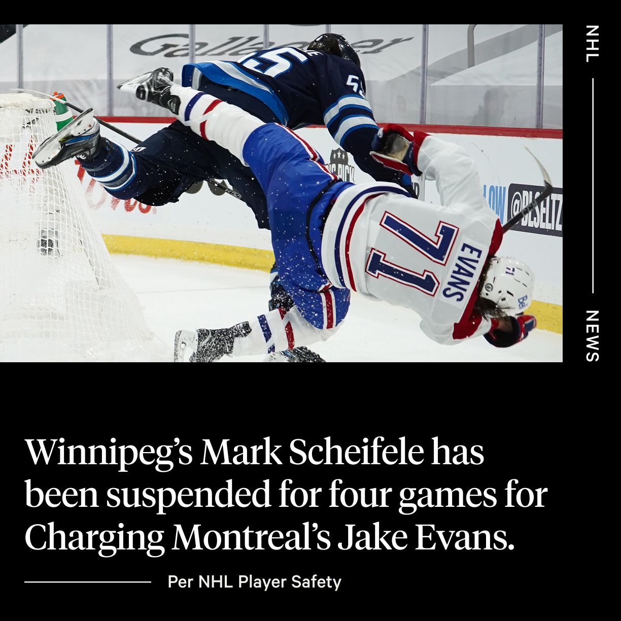 The Athletic Just In Mark Scheifele Has Been Suspended Four Games For His Hit On Jake Evans Per Nhlplayersafety T Co Wxqnjotkbc Twitter The Athletic Just In Mark Scheifele Has Been Suspended Four Games For His Hit On Jake Evans Per Nhlplayersafety T Co Wxqnjotkbc Twitter