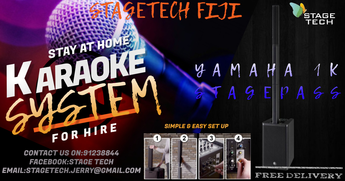 StageTechFiji's tweet photo. Hire our easy set-up Karaoke sound system during this lockdown, contact us on:9123844 or email us on Stagetech.jerry@gmail.com🙂 https://t.co/mOljvznp7N