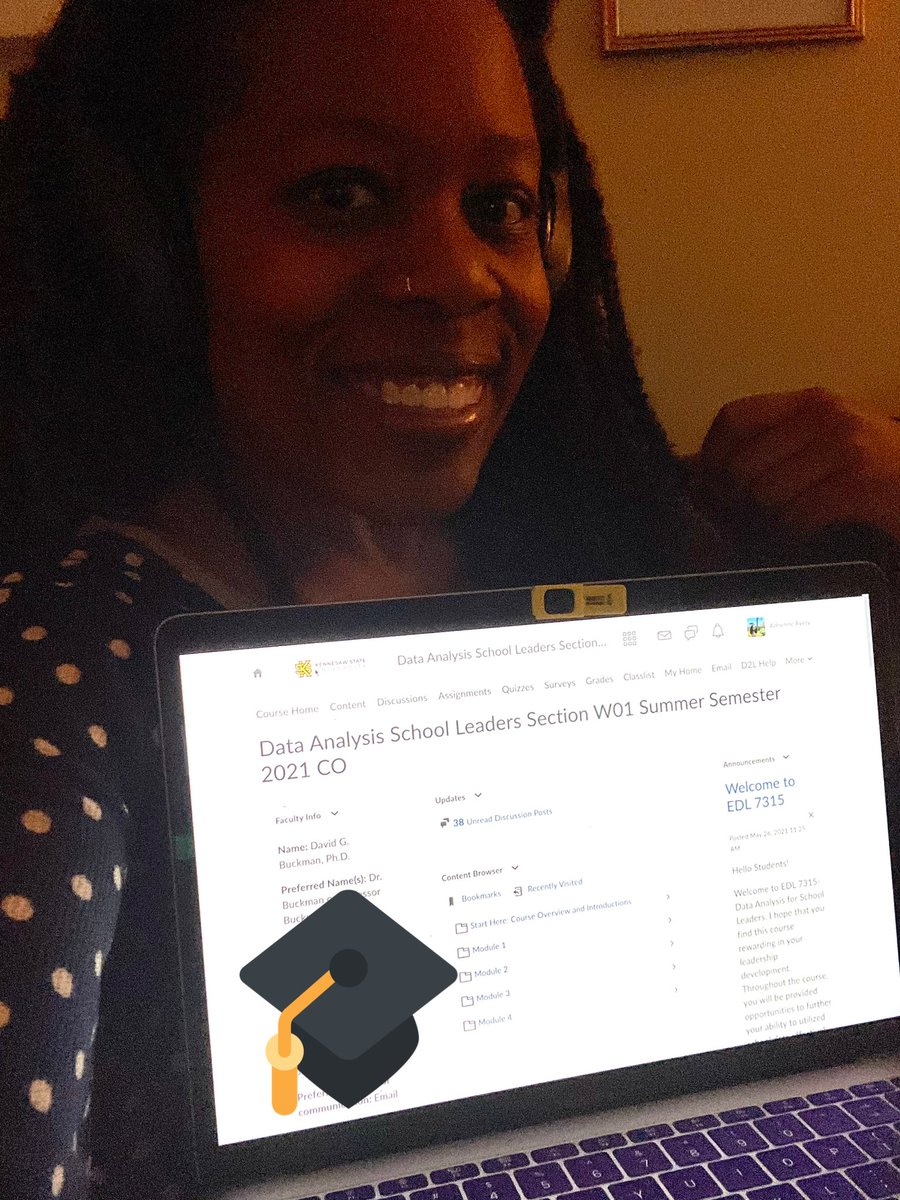 CallMeMsAvery's tweet photo. Day 1 complete…about 1,825 to go! #TheRoadToDrAvery #KSU #hootyhoo #educationalleadership https://t.co/BYbVbzPW5X