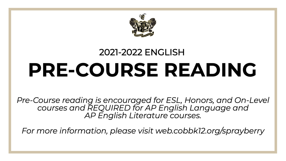 SprayberryHigh's tweet photo. ATTENTION!!!  Information English Pre-Course Reading can be found at https://t.co/RVtEw6Cywl!  
#shspositiveposting #wearesprayberry https://t.co/RR9OPpavl4