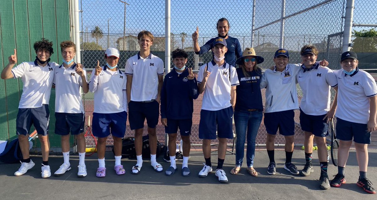 STORY: After a big semifinal win yesterday, the Millikan boys' tennis team will host the <a href="/CIFSS/">CIF Southern Section</a> Division 4 championship tomorrow at 3 p.m. Good luck to the Rams as they try to write a storybook ending to this historic season!

the562.org/2021/05/27/ten…