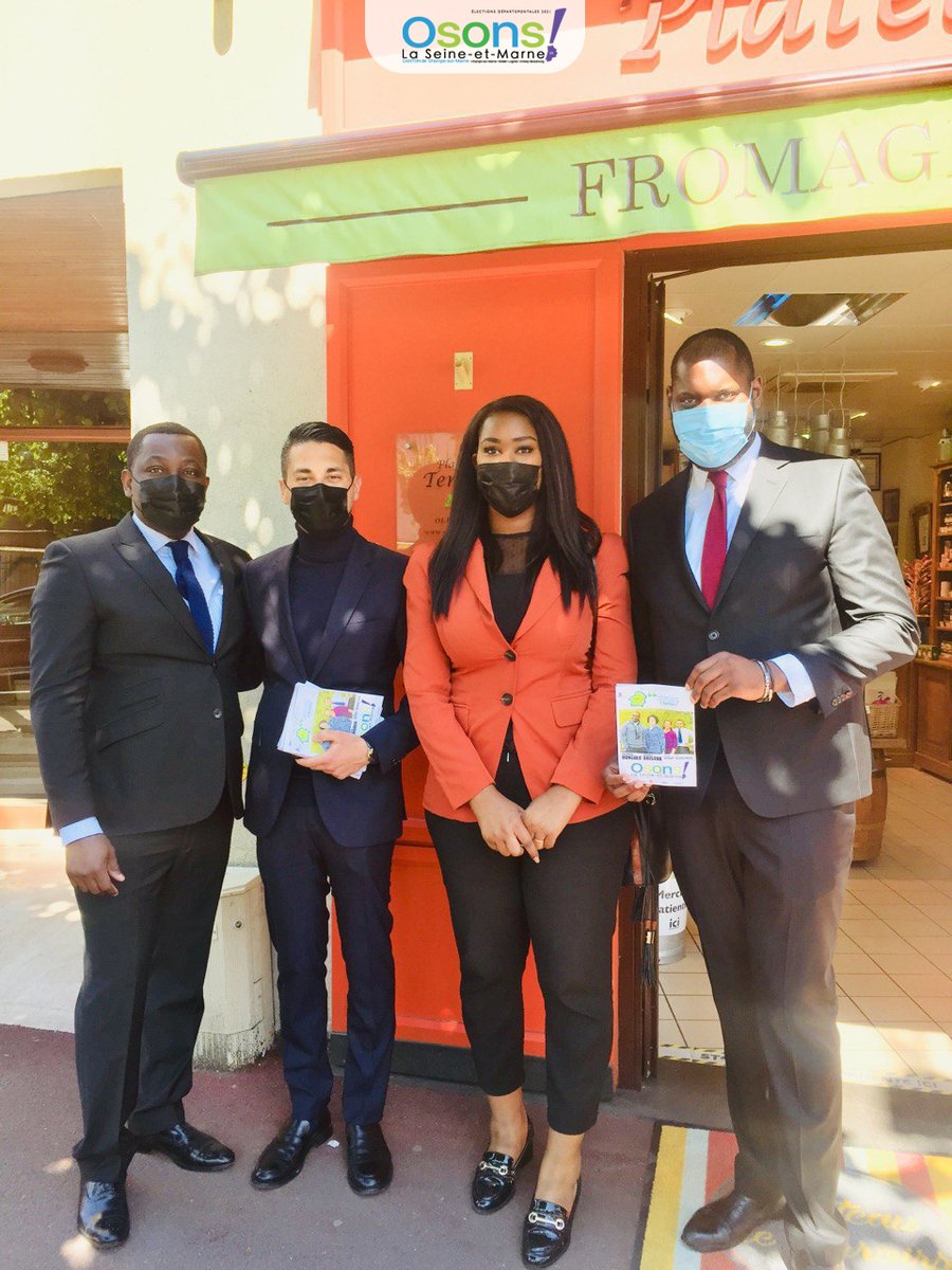 OsonsChamps's tweet photo. 🇫🇷#ElectionDépartementales2021
C'est encadré du Référent @ChrisDomba  et du coordinateur départemental @HadrienGhomi de #LREM77 que les candidats aux élections départementales du canton de #ChampssurMarne se sont retrouvés pour une séance de soutien au projet #OsonslaSeineetMarne https://t.co/6NSm9tBxfi