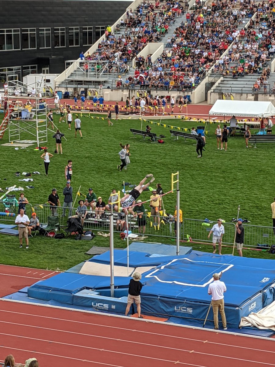 Here goes the pole vault!