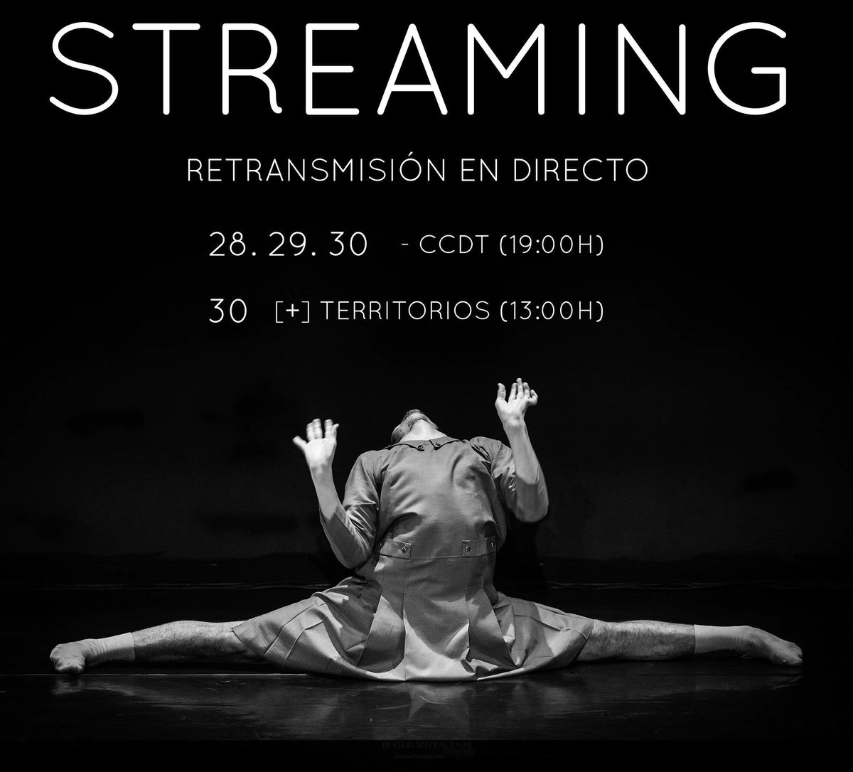 🔴 ATENCIÓN | Sigue en directo de manera GRATUITA la octava edición del Certamen Coreográfico del Distrito de Tetuán los días 28. 29. 30 y [+] TERRITORIOS, Danza en espacios abiertos, el domingo 30 de mayo a las 13h.

LINK: culturaendirectotetuan.es