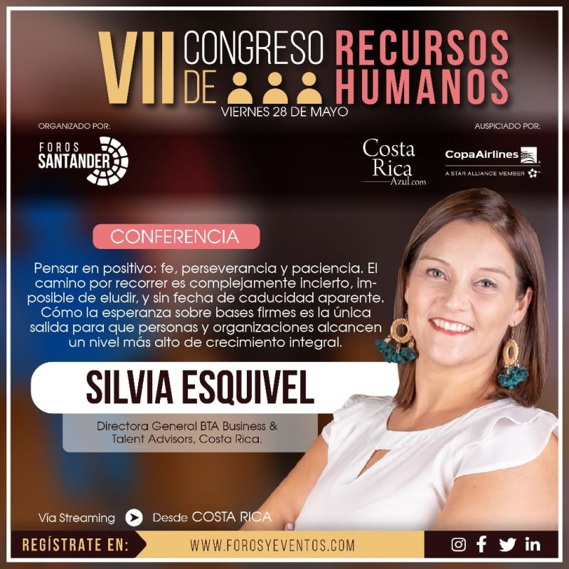 TalentBta's tweet image. Mañana viernes, nuestra Directora @c_sesquivel, estará presente en el VII Congreso de RRHH organizado por @forossantander. Registro: lnkd.in/eJUmkCM
#Eventos #CostaRica #onlinelearning