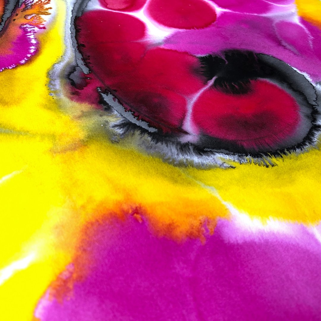 Close up of my #NFTart available now. A #collageartwork created by stitching together digital images of my physical #artworks celebrating the idea of flow. opensea.io/assets/0x495f9… #digitalartist #NFTCommunity #digitalart  #nftcollector #NFT #digitalartwork