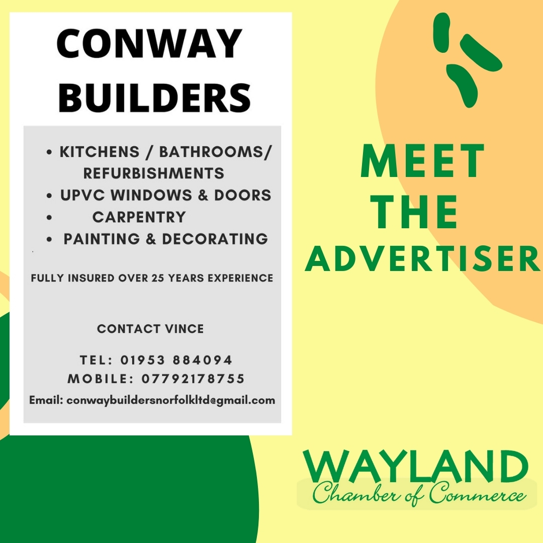 WaylandChamber's tweet photo. Conway Builders have joined the Chamber for the first time this year and have taken advantage of adverting in our directory too. https://t.co/8KOBiJId8V