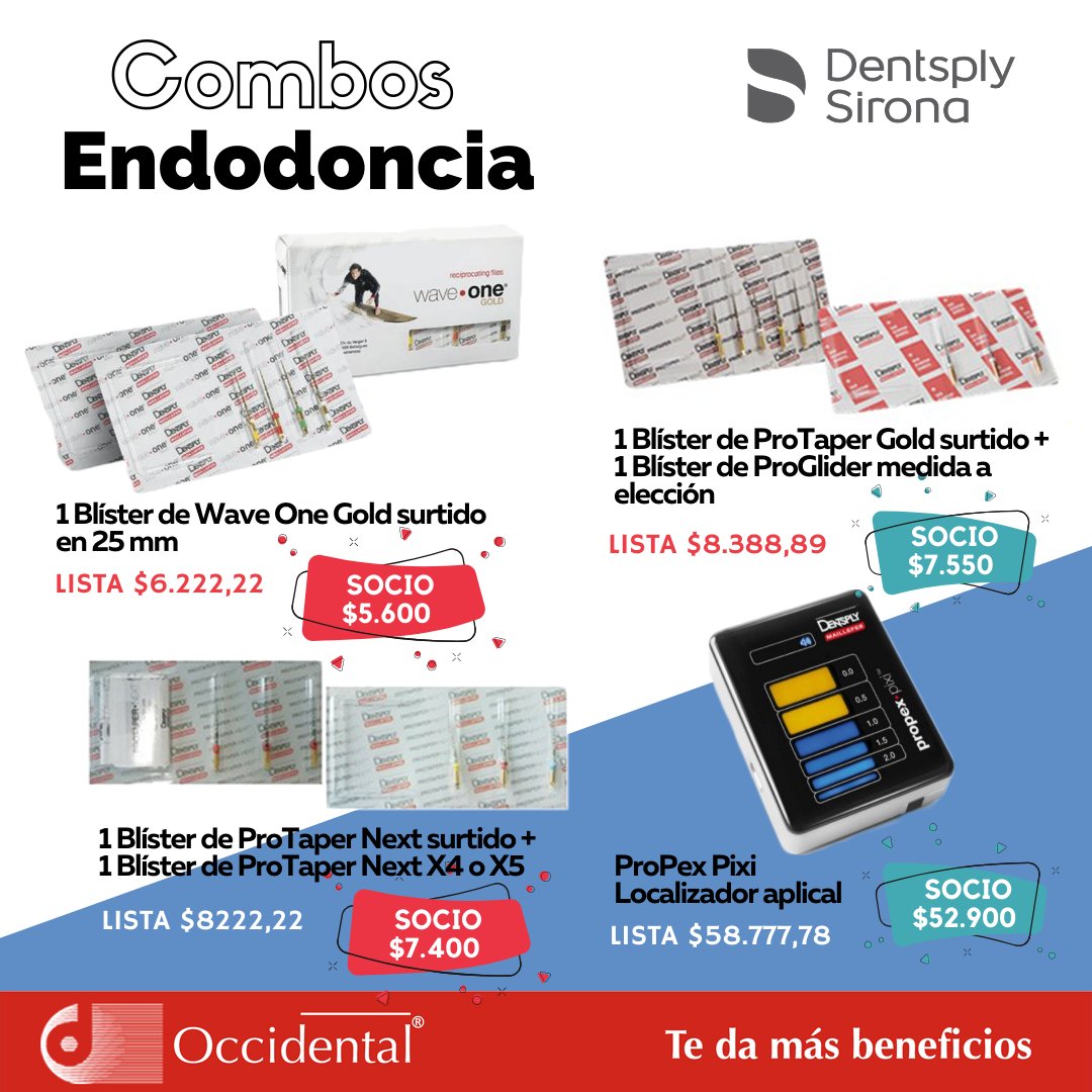 occidentalweb's tweet photo. Promoción Especial 🎊🙌
Aprovechá los precios imperdibles en productos de #Endodoncia Línea Dentsply. https://t.co/9ma7a3aOK2