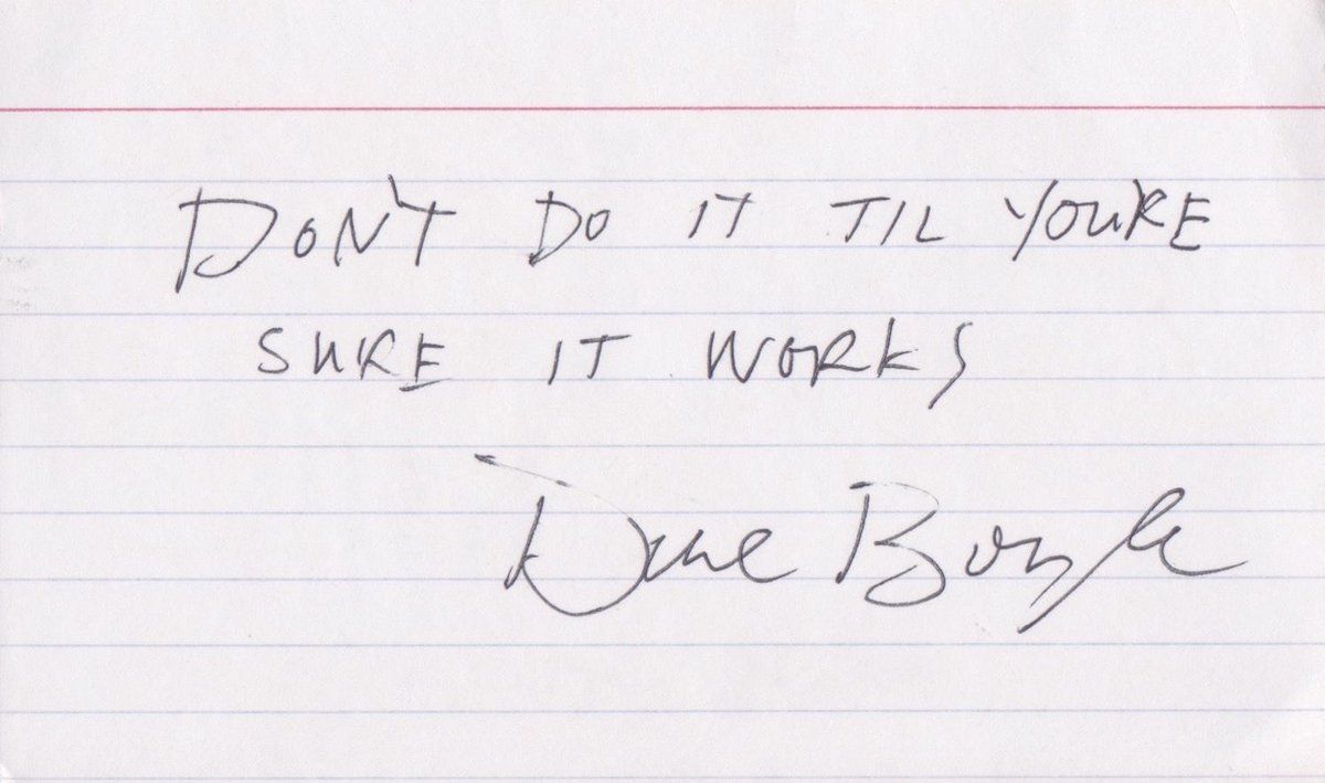 writingcards's tweet photo. "Don't do it till you're sure it works."
-Dave Boyle
@thedaveboyle
Man from Reno|Daylight Savings|Surrogate Valentine
#DaveBoyle #writingcards #screenwriting #screenwritersoftwitter #showrunner #writers #quotes #filmmaking #tvwriting https://t.co/kyYBRJdFKI https://t.co/XMKxDqw1Qi