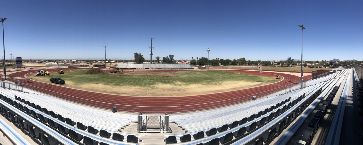 RMAthletics's tweet photo. And so it begins.... Red Mtn Stadium construction has begun. New entrance, new turf and track surface. Ready for Fall of 2021. #GoLions https://t.co/Hq4eYXNPEa