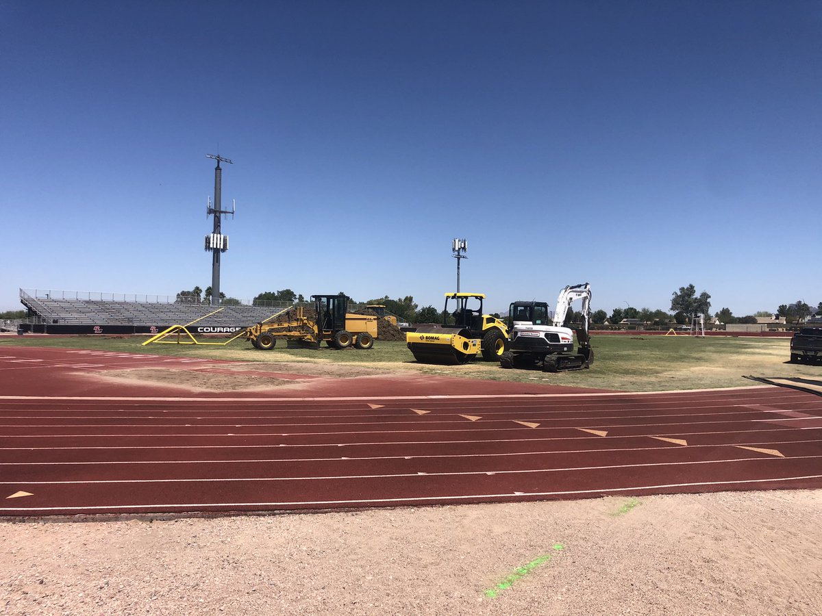 RMAthletics's tweet photo. And so it begins.... Red Mtn Stadium construction has begun. New entrance, new turf and track surface. Ready for Fall of 2021. #GoLions https://t.co/Hq4eYXNPEa
