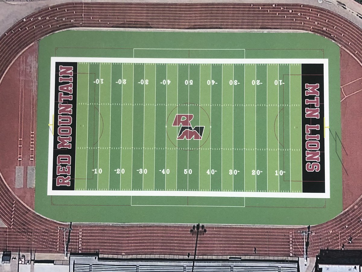 RMAthletics's tweet photo. And so it begins.... Red Mtn Stadium construction has begun. New entrance, new turf and track surface. Ready for Fall of 2021. #GoLions https://t.co/Hq4eYXNPEa