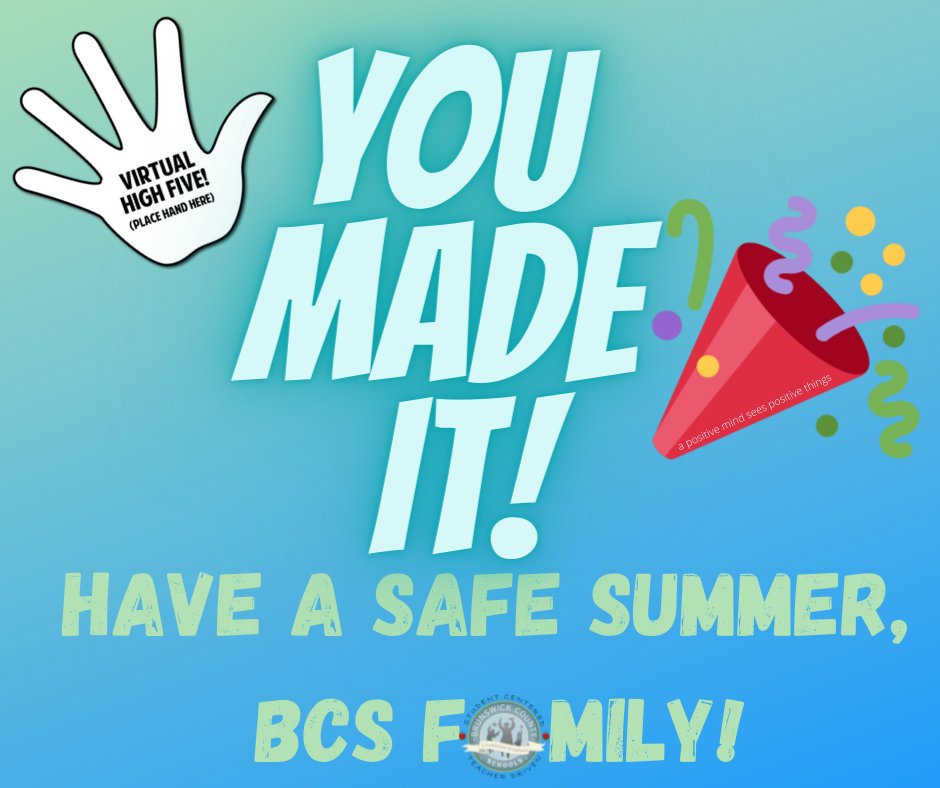 brunscoschools's tweet photo. ❤️ We're PROUD of you, BCS Family! ❤️
Enjoy your Summer.  We're here for you if you need us 🤗

#EmbraceTheNew
#AdaptingRespondingAndFlexibility
#BCSCommunityOfLearners https://t.co/rEd5MNjdIl