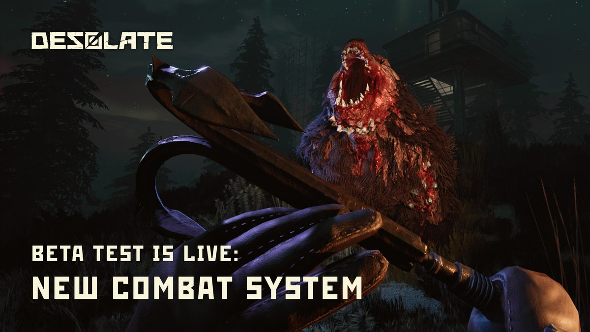 gameDESOLATE's tweet photo. Hello Volunteers! 

Today we invite you to test the new Desolate combat system before the big free update launches. 

#UE4 #UnrealEngine #Desolate #indiegame #survivalgame #horrorgame

https://t.co/OS99tA0iu1 https://t.co/MDhXVeb53E