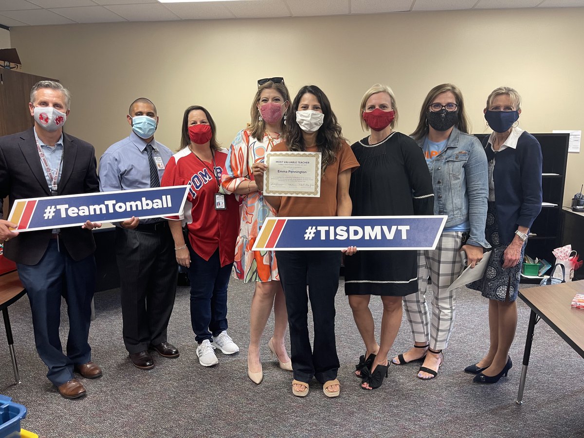 TomballISD's tweet photo. Emma Pennington (@TISDDPES) provides needed support to staff and students. She has such a positive and nurturing presence for her students and she shows such flexibility when needed. Congrats on being recognized as a #TISDMVT! @TISD_HT #MostValuableTeacher #Irreplaceable https://t.co/7Bo5WYp0bt