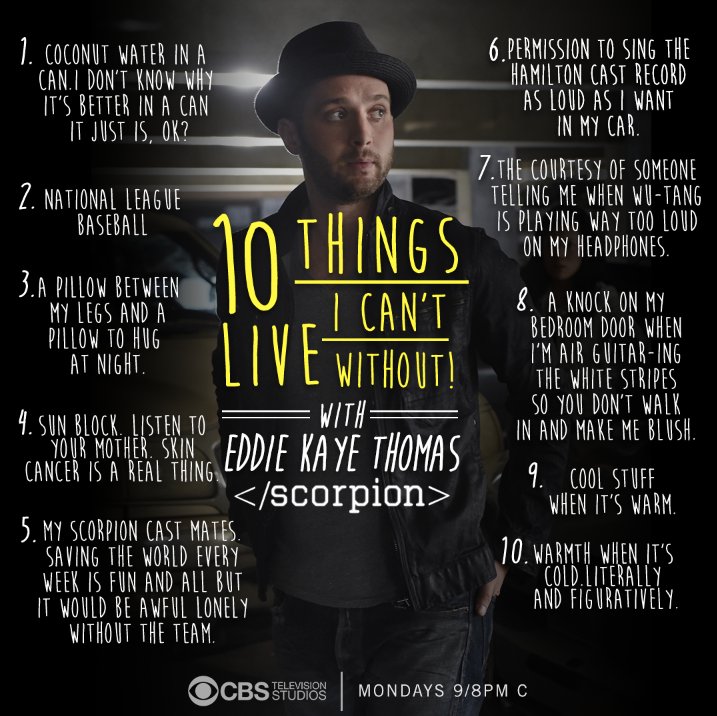 Eddie Kaye Thomas has some great advice (especially no 4) since it's 
#NationalSunScreenDay #SaveScorpion