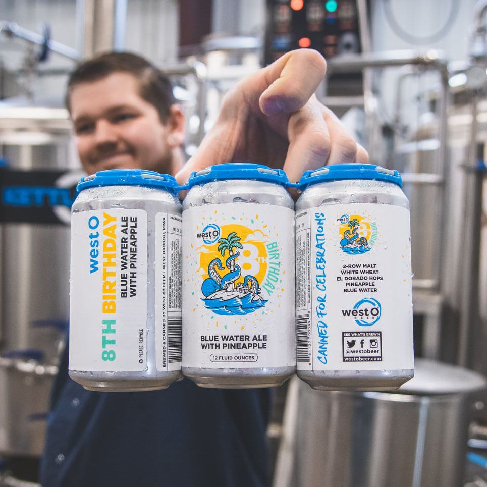 F8Creative's tweet photo. Here's the octo-themed look we designed to help @westobeer celebrate 8 Years of Awesome Beers. Head to the brewery this Saturday to enjoy the special birthday brew and you just may take home a free pint glass as well! Cheers! 🍻 https://t.co/D7UArtH4AN
