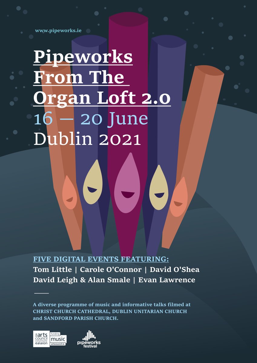 We are delighted to announce 
✨Pipeworks From the Organ Loft 2.0✨ as part of Pipeworks Festival 2021. More info: pipeworks.ie/festival2021