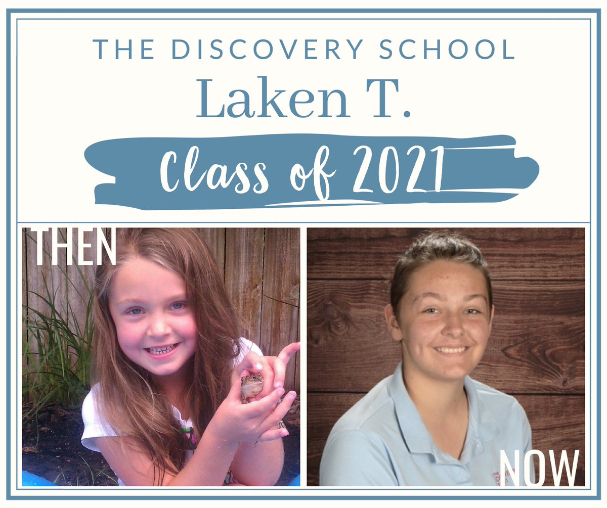discoveryjax's tweet photo. Today we are celebrating our 8th-grade graduate Laken T.! Laken joined The Discovery School in the 4th grade and always showed great interest in creative activities. She was a part of our Middle School Band and created many artistic projects inside and outside of Discovery. https://t.co/yK5FU0JOuw